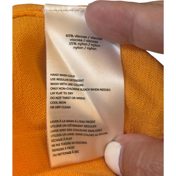 Victor Glemaud Striped Trim Cardigan, Bold Orange, Pink, Women's Size XL, NWT - Picture 5 of 5